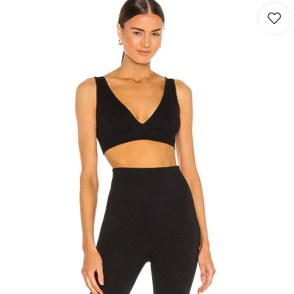 WeWoreWhat Black Knit V-Neck Bralette Size XS MSRP $68